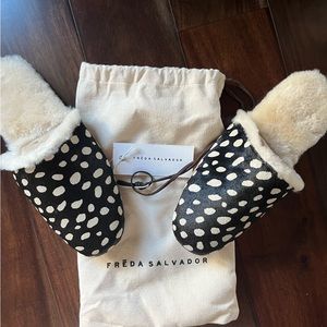 Brand-New Freda Salvador James Shearling Slippers